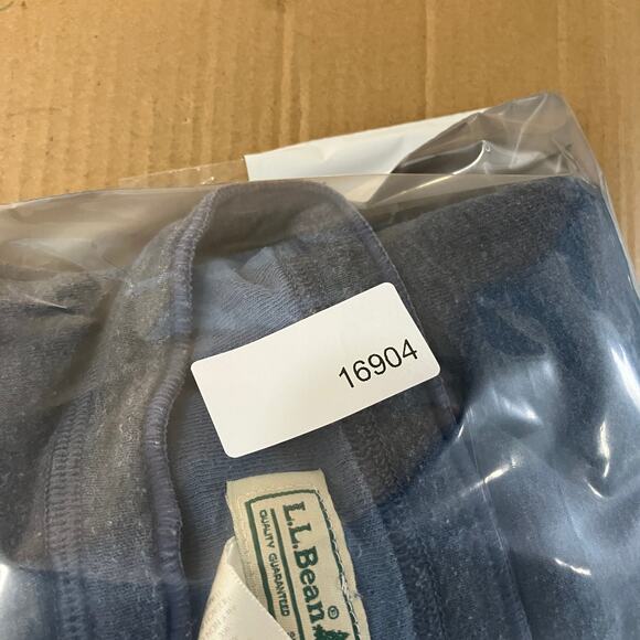 L.L. Bean Henley Shirt Mens XL Blue Long Sleeve Pullover Cotton Casual Vintage - Picture 7 of 7